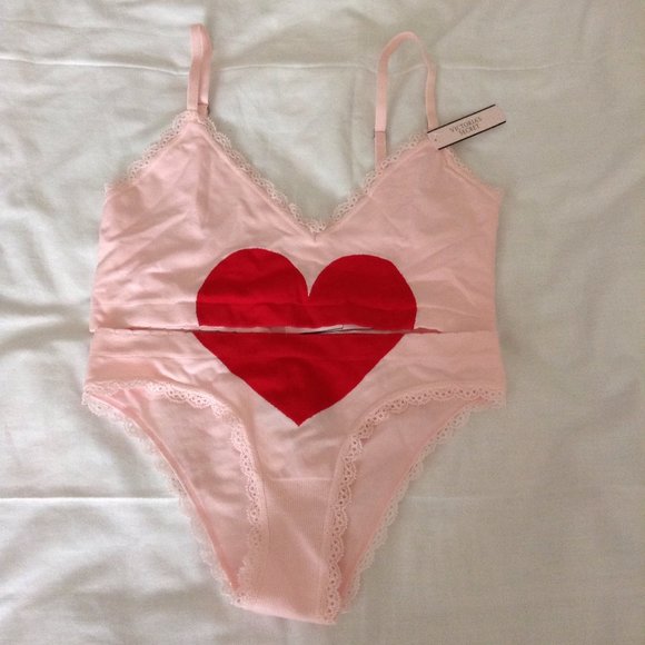 red heart bralette